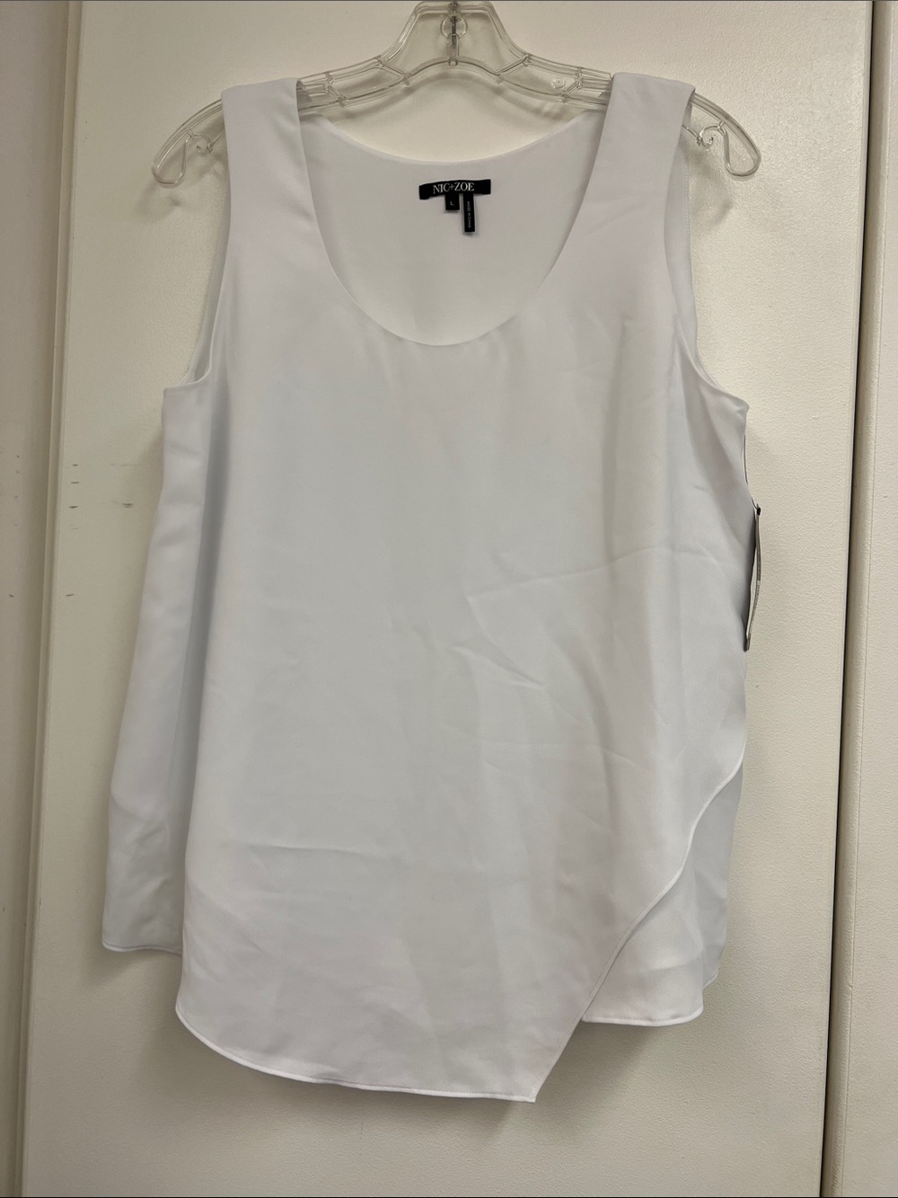 NIC+ZOE Asymmetrical Scoop Neck Tank Top Flowy Women’s Large